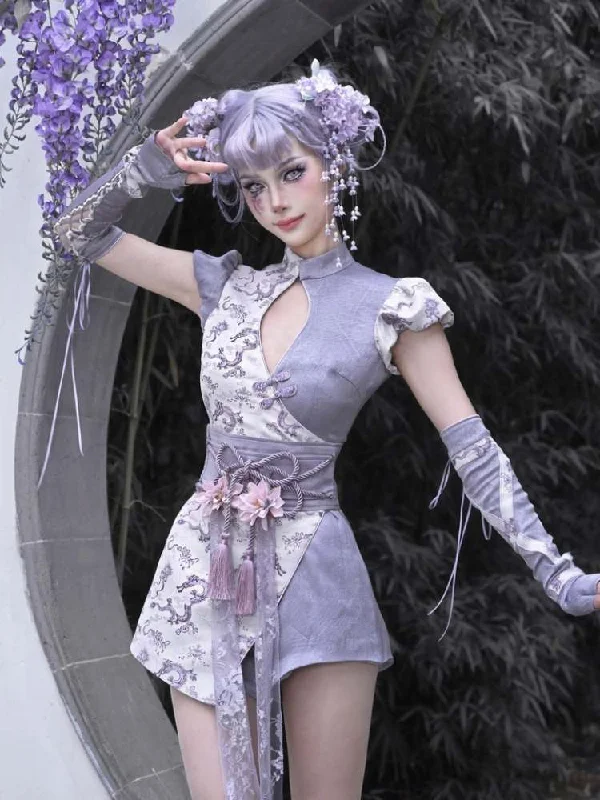 Price Drop DRAGON PATTERN CHINESE Dress & Ribbon Flower Girdle [S0000009041]