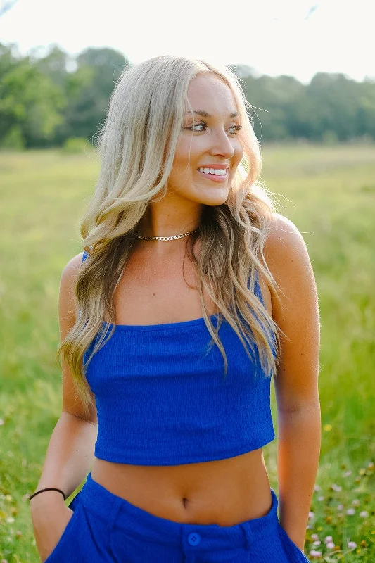 Early Access Royal Blue Set Crop Top