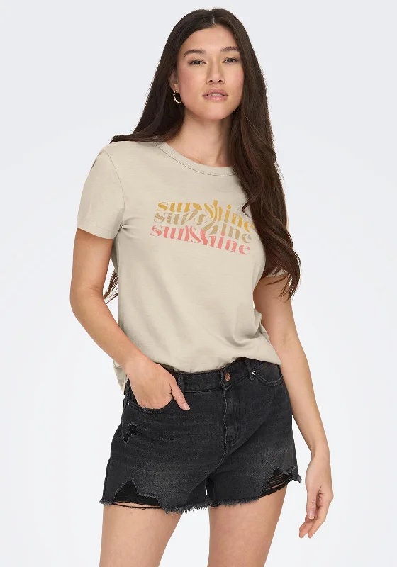 Final Markdown JDY Michigan Graphic T-Shirt, Sandshell