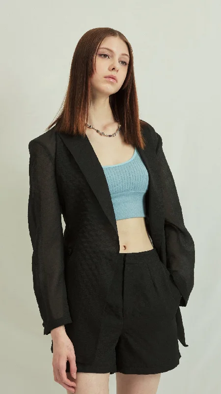 Weekend Shopping Extravaganza Sheer Blazer