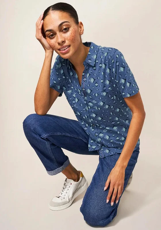 Instant Savings White Stuff Penny Print Jersey Shirt, Blue