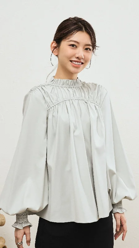 Quick Sale Puff Sleeve Gathered Blouse
