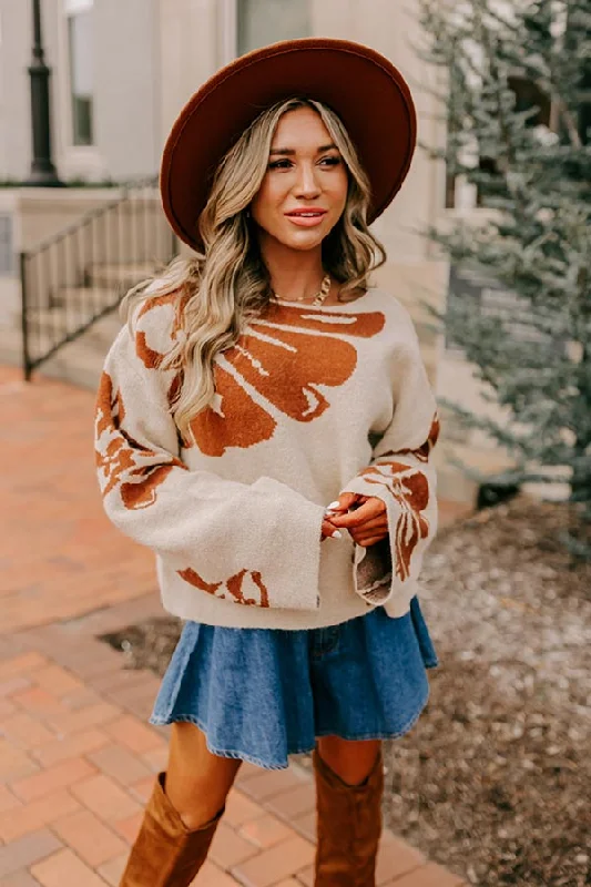 Don't Miss Out Chai Latte and Chit Chat Knit Sweater in Oatmeal