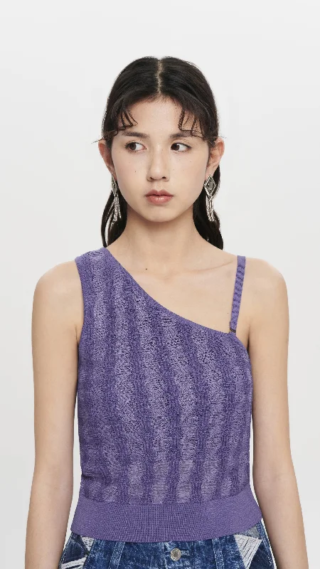 Weekend Price Cuts Galore One Shoulder Knit Vest