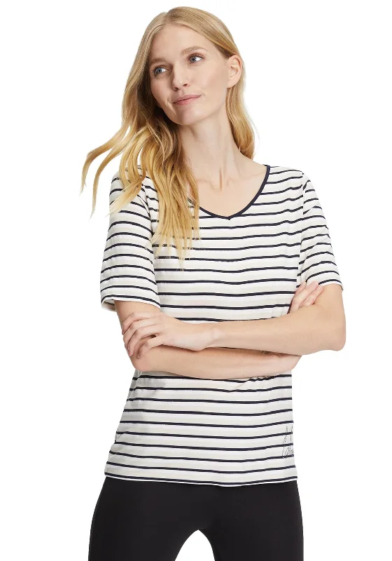 Reduced Prices Betty Barclay Striped T-Shirt, Black & Cream