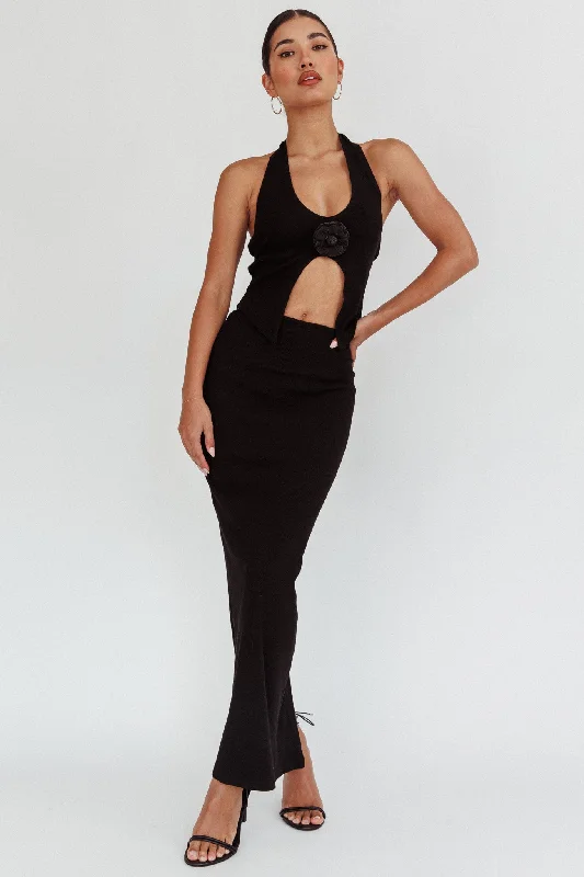 Steals and Deals Blackthorn Maxi Skirt Black