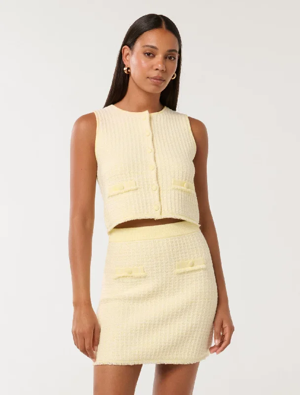 Big Deal Aria Boucle Knit Tank Top
