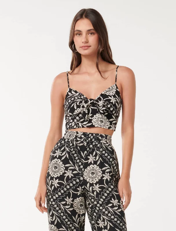 Price Drop Annie Tie Front Top