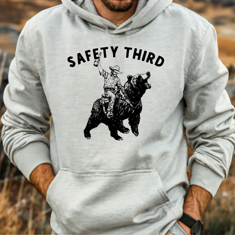 Crazy Deals Hilarious Safety Third Bear Gildan Crewneck or Hoodie Sweatshirt *UNISEX FIT* Crazy Deals Hilarious Safety Third Bear Gildan Crewneck or Hoodie Sweatshirt *UNISEX FIT*