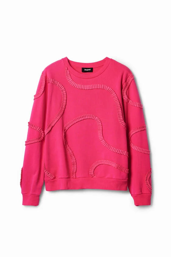 Deal Explosion Desigual Pleated Strip Sweatshirt