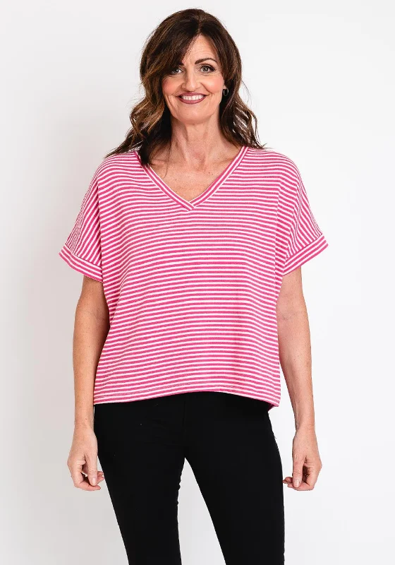 Price Rollback Serafina Collection One Size Striped Top, Pink