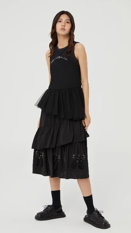 Great Bargains Layered Dress with Breedings