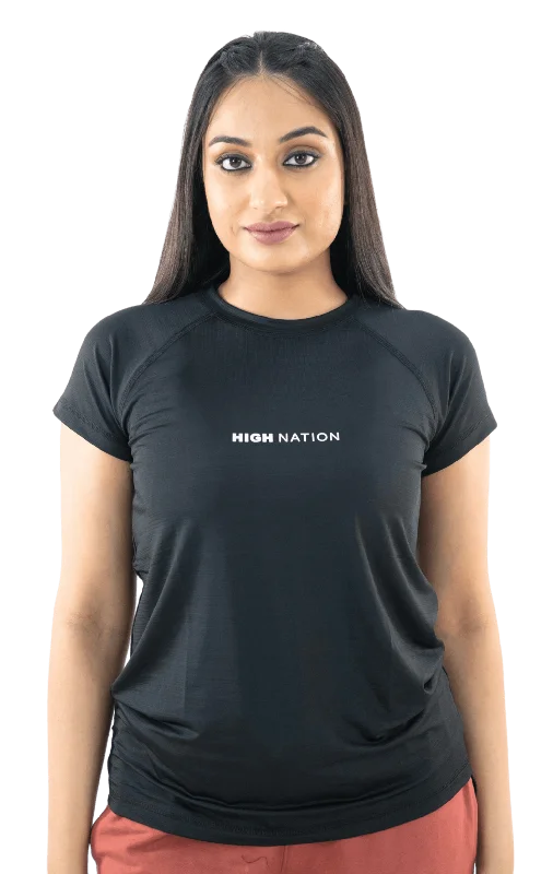 Pay Less SOuLL Active Black Half Sleeves T-Shirt