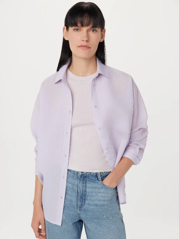 Savings Event The Textured Sheer Shirt in Lilac