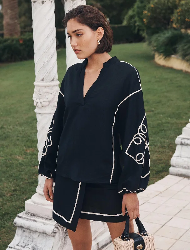Savings Soar This Weekend Claude Applique Detail Top