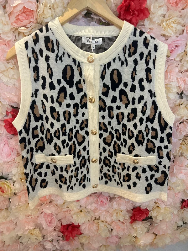 Shop Now Leopard gold button 8-14
