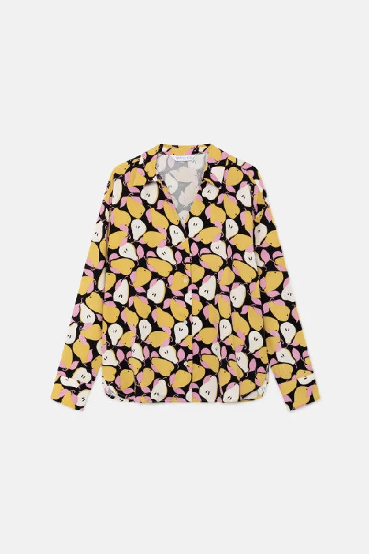 Final Clearance Compania Fantastica Long-Sleeved Shirt with Pear Print