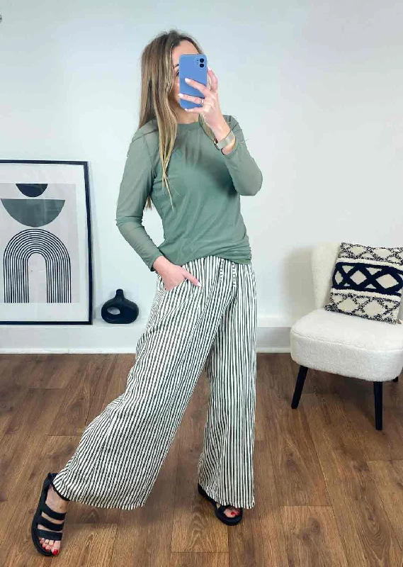 Weekend Specials to Celebrate Long Sleeve Mesh Top in Khaki