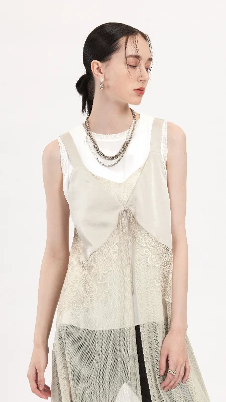 Daily Deals Lace Long Vest