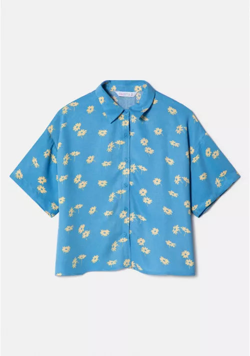 Midnight Sale Compania Fantastica Primrose Print Oversized Cropped Blouse