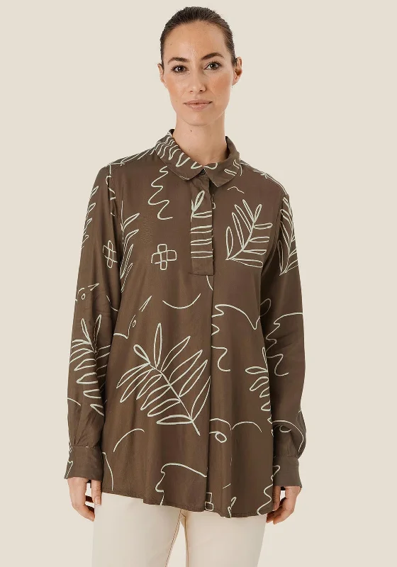 Amazing Value Masai Geneo Leaf Print Tunic Top, Crocodile