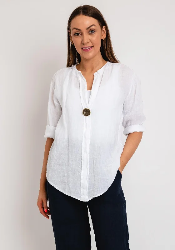 Exclusive Offer The Serafina Collection One Size Tunic Top, White