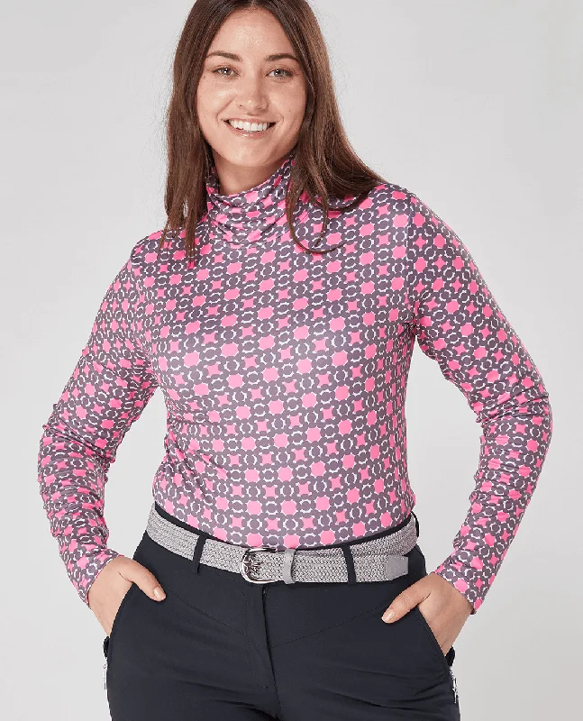 Special Offer SWING OUT SISTER Olivia Roll Neck Pink & Grey