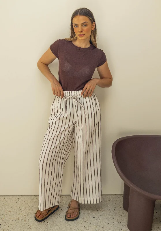 Today’s Deal Miann & Co Women - Anais Elasticated Waist Pant - Coco Stripe