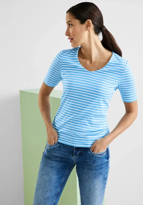 Extra Discounts Street One Striped T-Shirt, Splash Blue