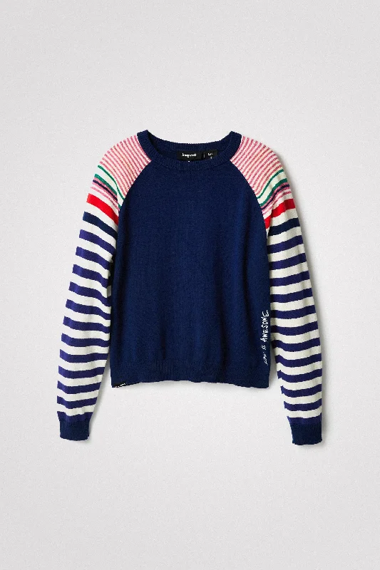 Exclusive Offer Desigual Stripy Sleeved Jumper