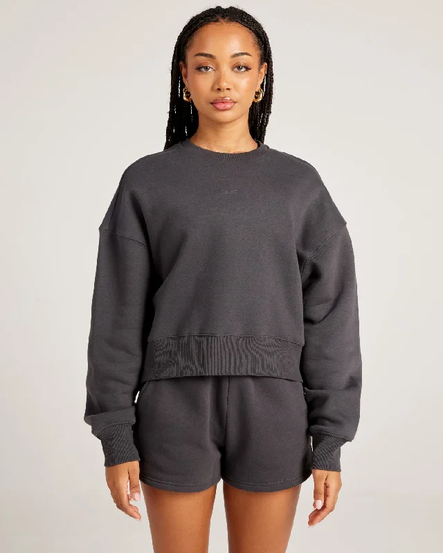 Take Advantage Omni Relaxed Crewneck - Charcoal