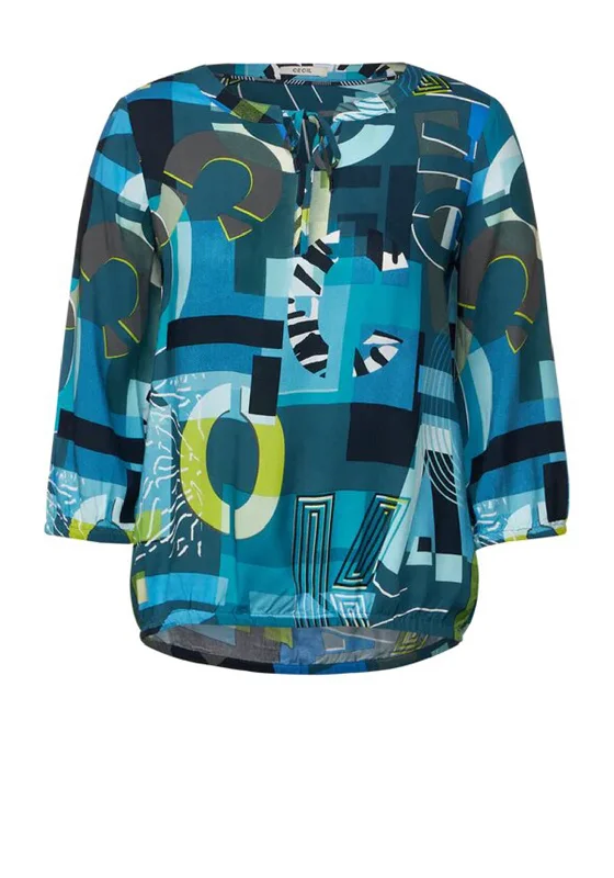 New Markdowns Cecil Printed Tunic Top, Teal Multi