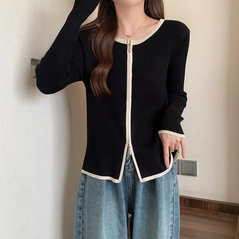 Clearance Sale Plus size loose long-sleeved knitted cardigan women's new sweater coat     S3412