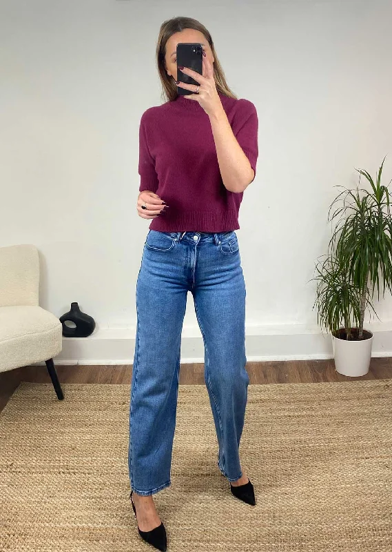 Crazy Deals Elle Soft Knit Top in Burgundy