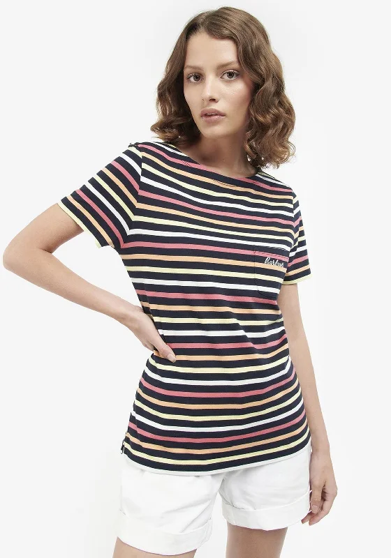 Special Promotion Barbour Womens Bradley Striped T-Shirt, Navy Multi