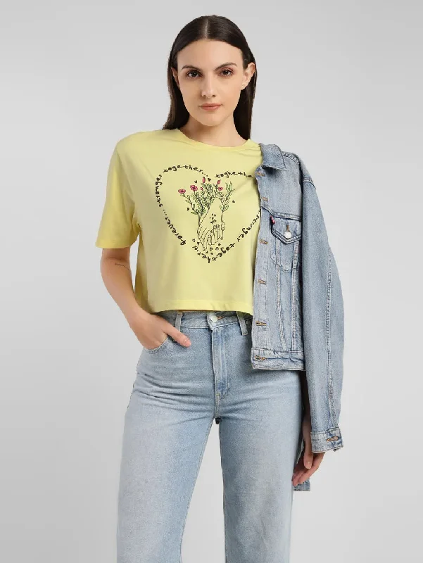 Today’s Deal Women's Graphic Crew Neck T-shirt