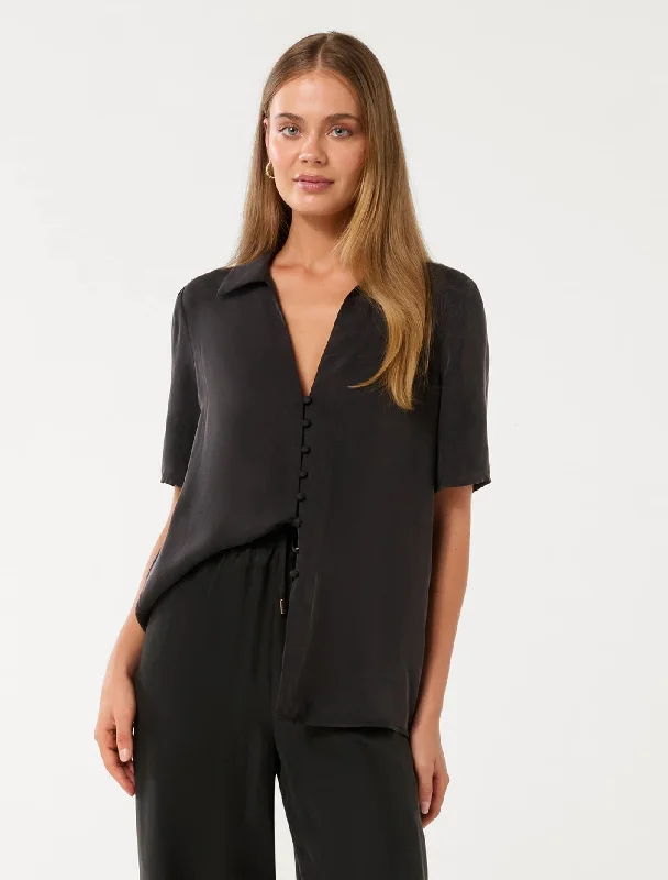 New Deals Bella Cupro Button Front Shirt