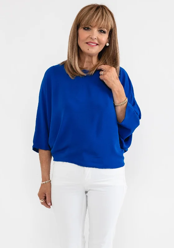 Weekend Bargains to Enjoy d.e.c.k. by Decollage One Size Keyhole Back Top, Royal Blue