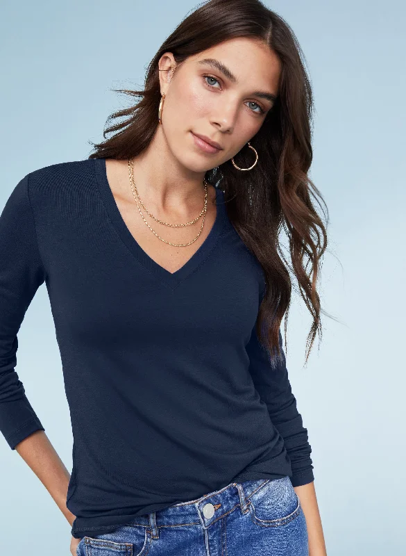 Online Exclusive Baukjen Essentials Long Sleeve V-Neck Top with LENZING™ ECOVERO™