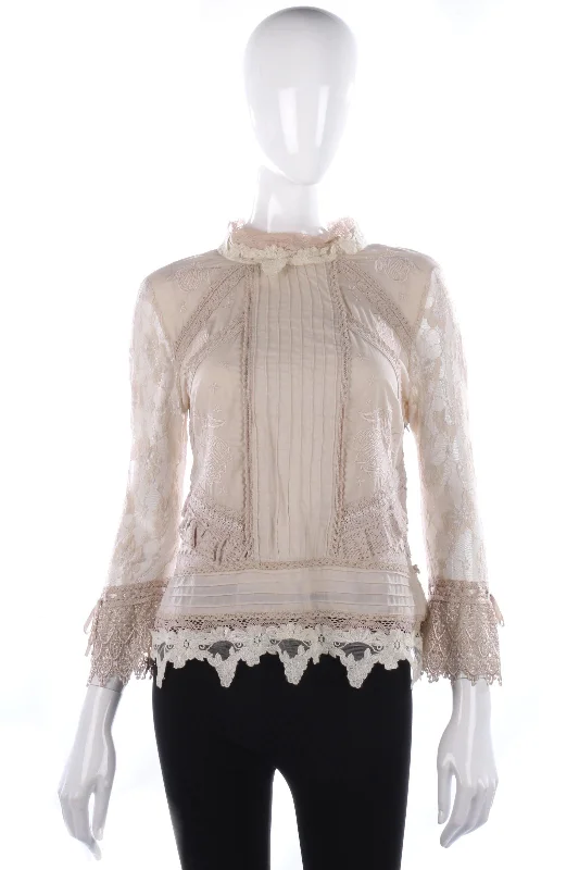 Overstock Fabulous lace whistles blouse size 12