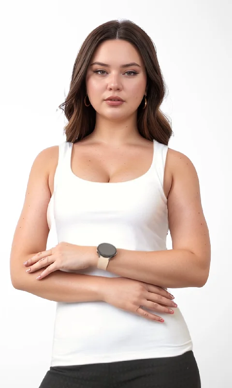 Weekend Deals That Dazzle [ORIGINAL]Women Basic Top - NUT (Off White)