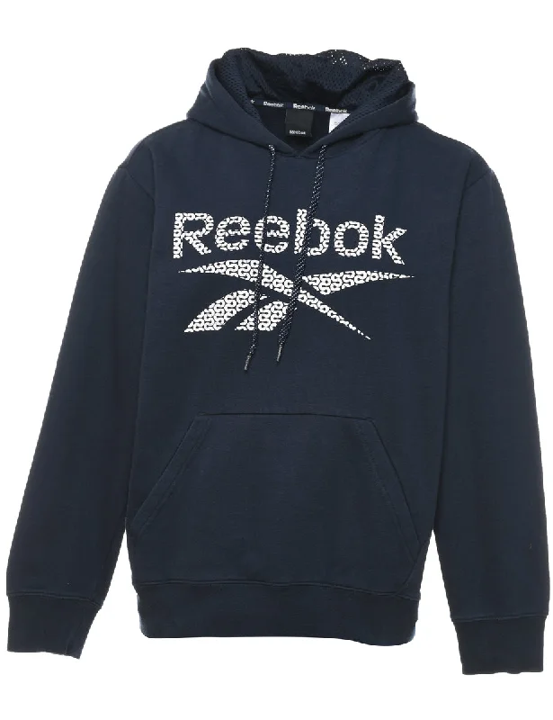 Unbeatable Deal Reebok Navy Printed Hoodie - M