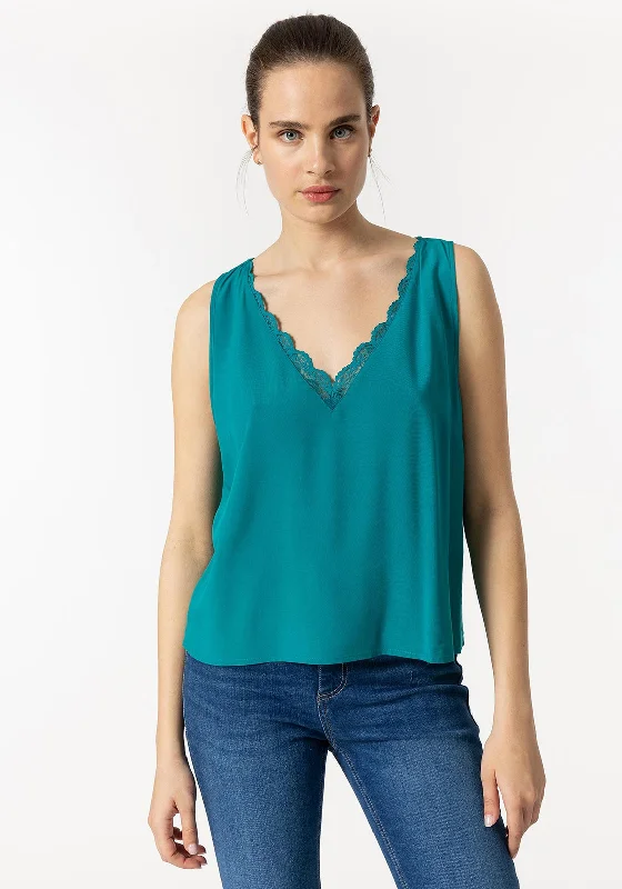 Top Pick Tiffosi Cosmopolitan Vest Top, Teal