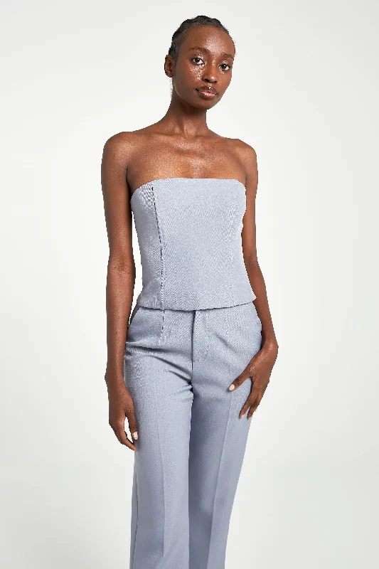 Weekend Bargains Just for You Tailored Strapless Bodice - Steel Blue