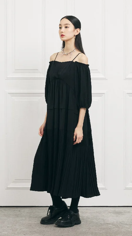Super Bargain Pleated Midi Dress