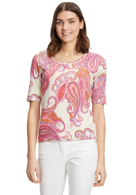 Weekend Bargains to Relish Betty Barclay Paisley Print Top, Pink Multi