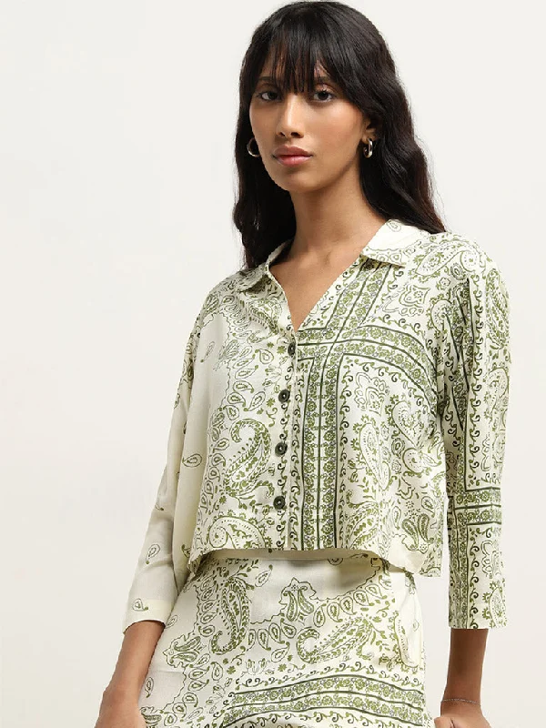 Season Finale Sale Bombay Paisley Off-White Paisley Shirt