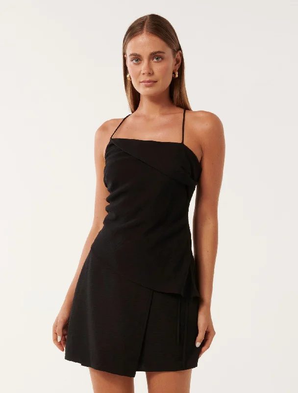 Take Action Jiana Draped Asymmetric Top