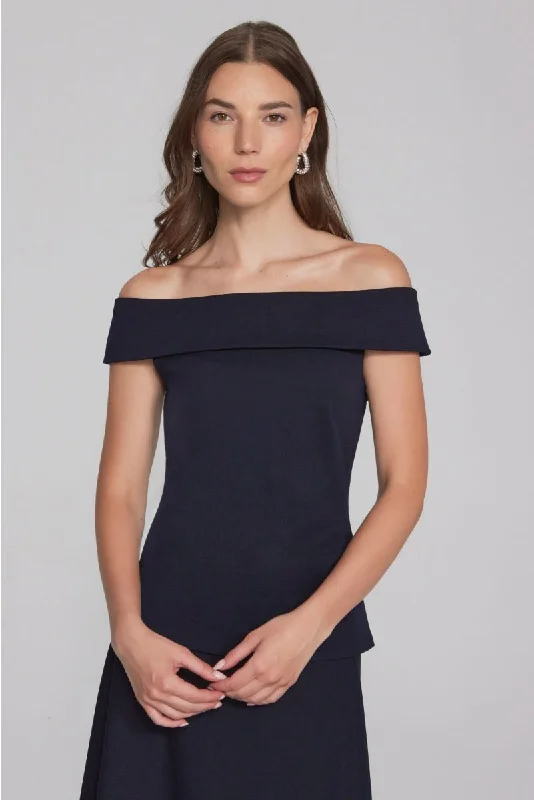 Must-Have Deals Joseph Ribkoff Folded Off-Shoulder Side Zip Short Sleeve Top 241787