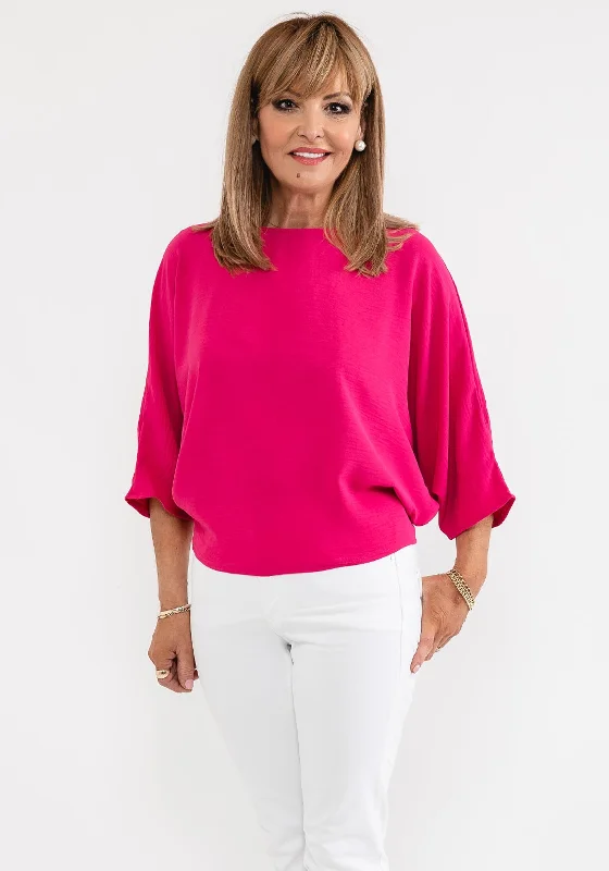 Weekend Specials to Relish d.e.c.k. by Decollage One Size Keyhole Back Top, Fuchsia